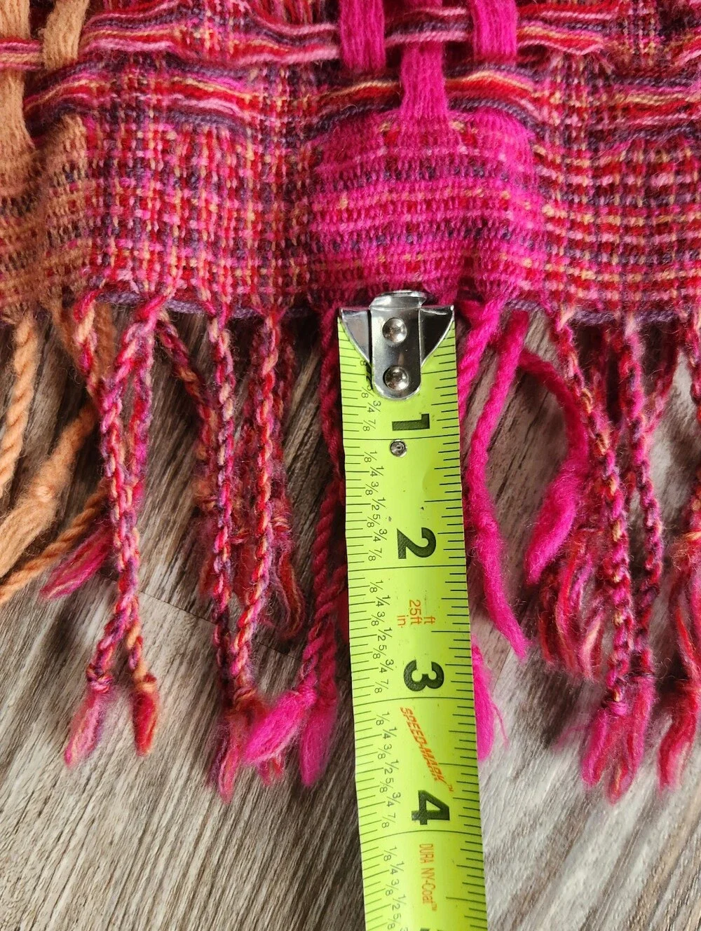 Suantrai Of Ireland Wool Vibrant Loose Weave Scarf Magenta Fuscia 78x14 Inch